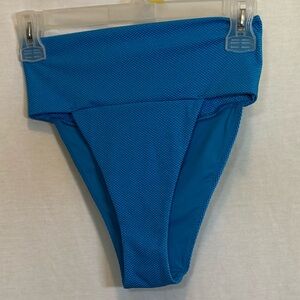 AA-223 Aerie‎ NWT High Cut Cheeky Blue Lined Summer Swim Bikini Bottoms Size S